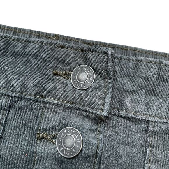 AMERICAN EAGLE Corduroy Mini Skirt Dark Gray Size 6 - Picture 3 of 5